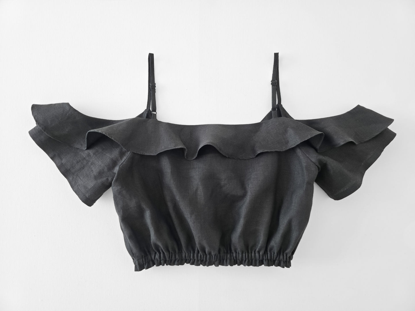 Black Ruffle Top