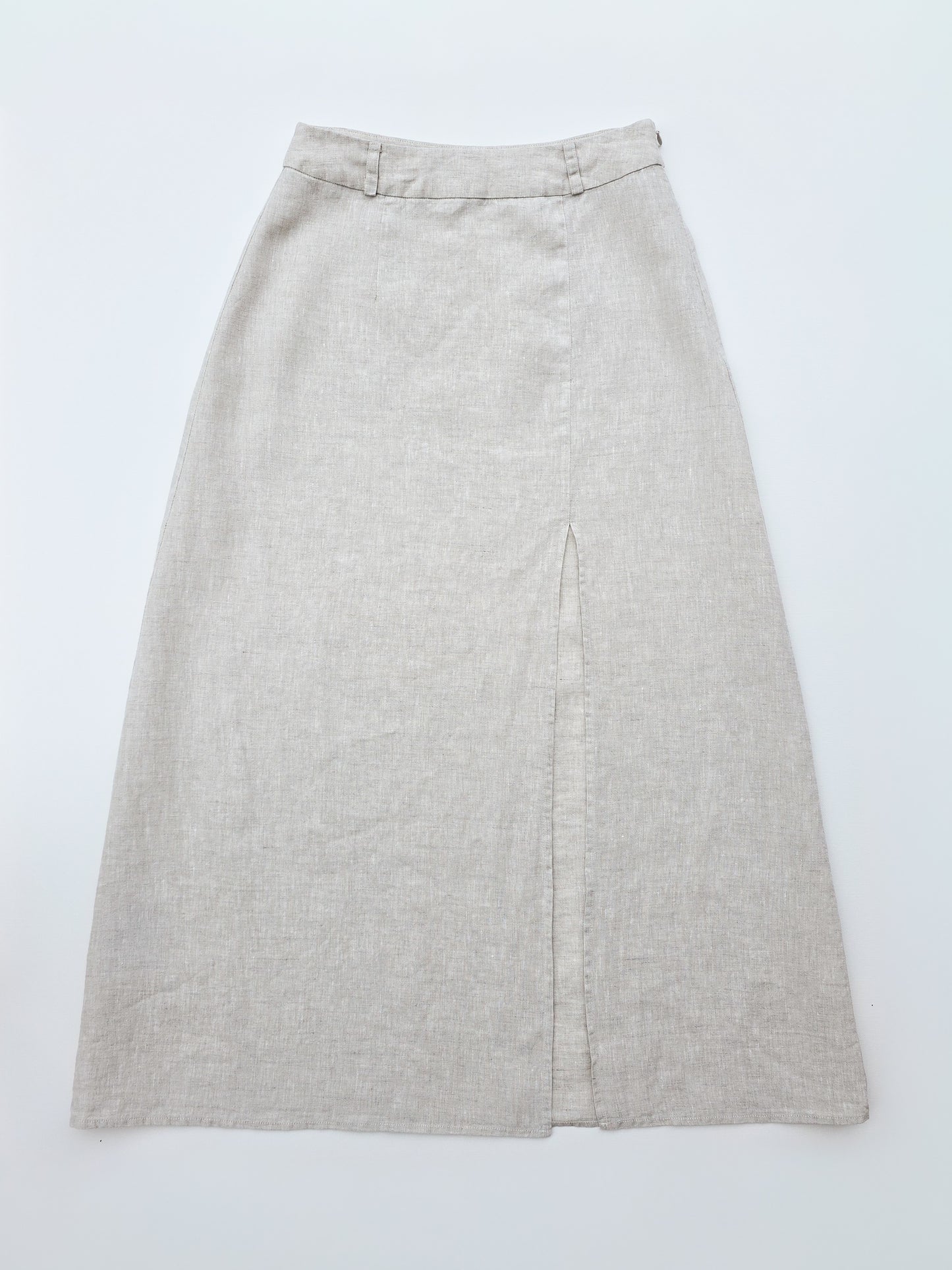 Flax High Waisted Slit Skirt
