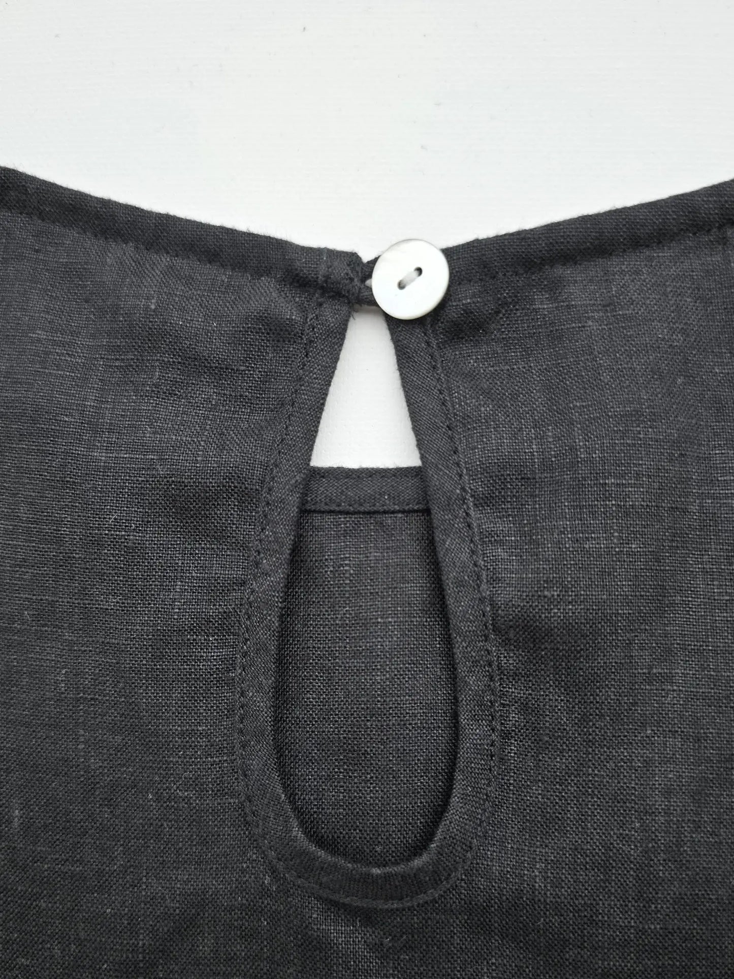 T-Shirt Dress 100% Linen Black for women in Australia